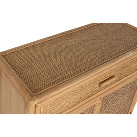 Sideboard Home ESPRIT Light brown Rattan Fir 100 x 40 x 100 cm
