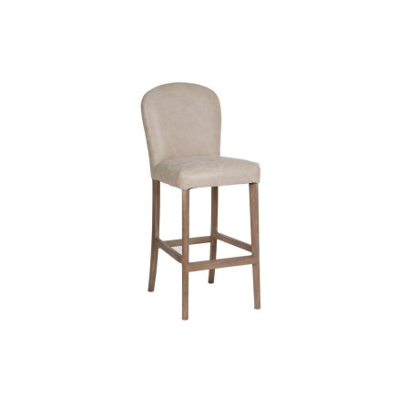 Tabouret Home ESPRIT Blanc Cuir 2