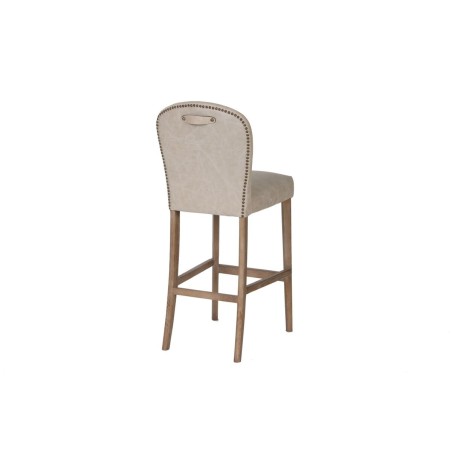 Sgabello Home ESPRIT Bianco Pelle