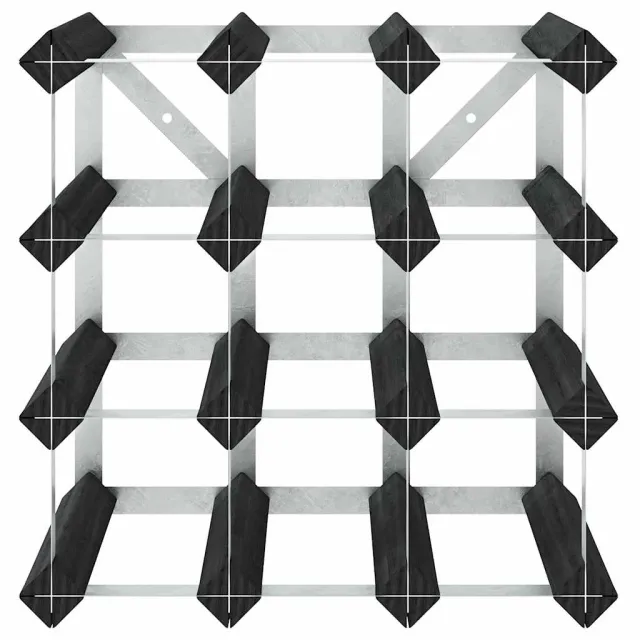 Casier à bouteilles pour 12 bouteilles Noir Bois de pin solide