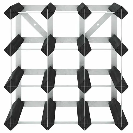 Casier à bouteilles pour 12 bouteilles Noir Bois de pin solide