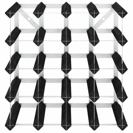 Casier à bouteilles pour 20 bouteilles Noir Bois de pin solide