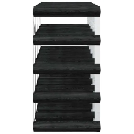 Casier à bouteilles pour 20 bouteilles Noir Bois de pin solide