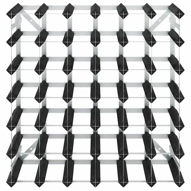 Casier à bouteilles pour 42 bouteilles Noir Bois de pin solide