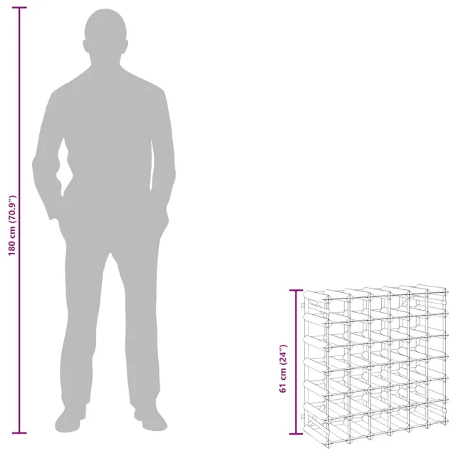 Casier à bouteilles pour 42 bouteilles Noir Bois de pin solide