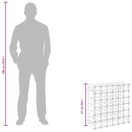 Casier à bouteilles pour 42 bouteilles Noir Bois de pin solide