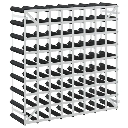 Casier à bouteilles pour 72 bouteilles Noir Bois de pin solide