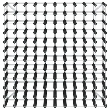 Casier à bouteilles pour 120 bouteilles Noir Bois de pin solide