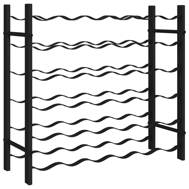 Casier à bouteilles pour 36 bouteilles Noir Fer