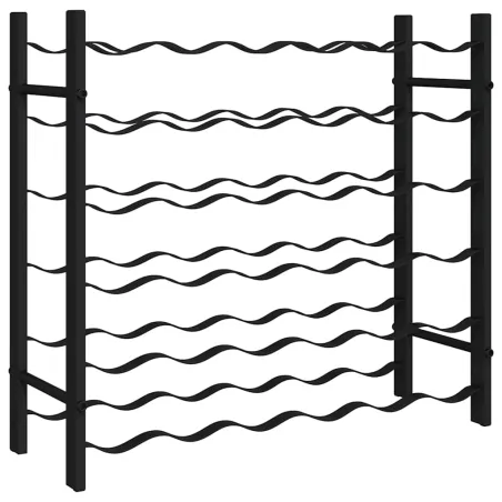 Casier à bouteilles pour 36 bouteilles Noir Fer