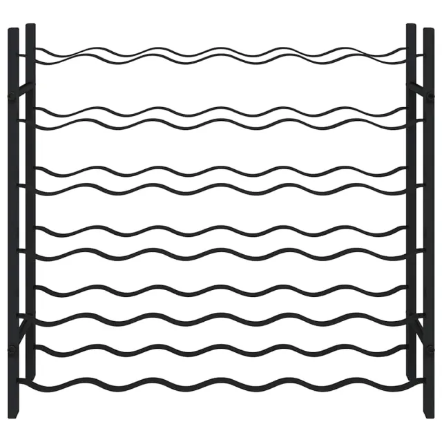 Casier à bouteilles pour 36 bouteilles Noir Fer