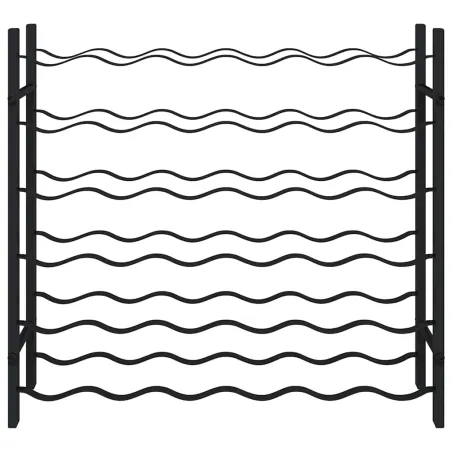 Casier à bouteilles pour 36 bouteilles Noir Fer