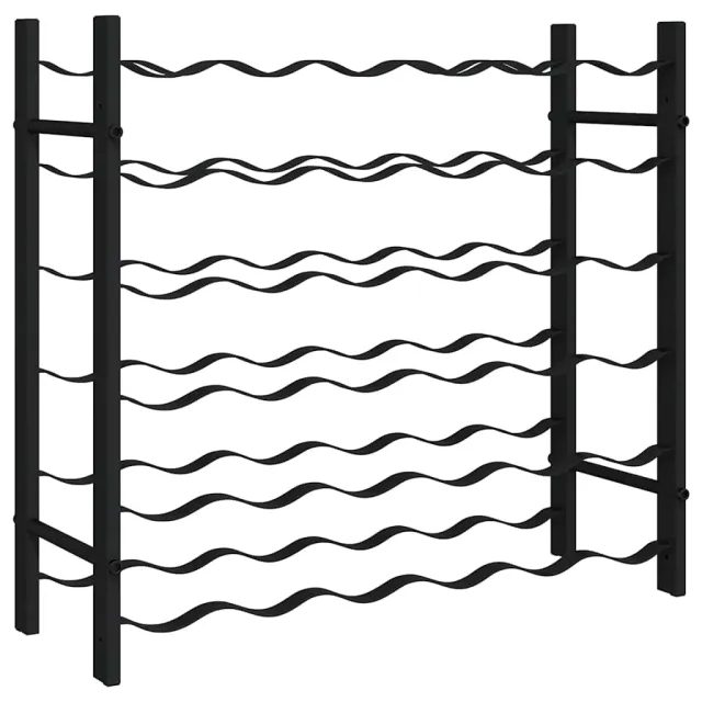 Casier à bouteilles pour 36 bouteilles Noir Fer