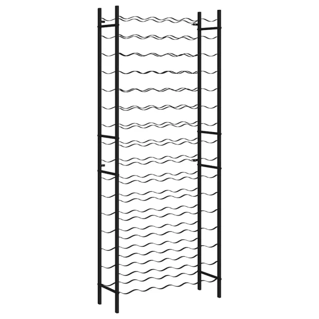 Casier à bouteilles pour 96 bouteilles Noir Fer