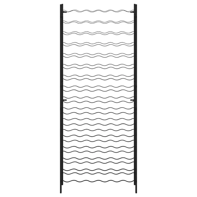 Casier à bouteilles pour 96 bouteilles Noir Fer