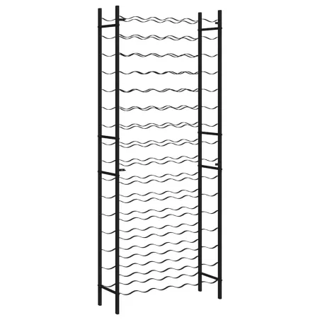 Casier à bouteilles pour 96 bouteilles Noir Fer