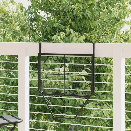 Table de balcon Noir 60x40 cm Acier