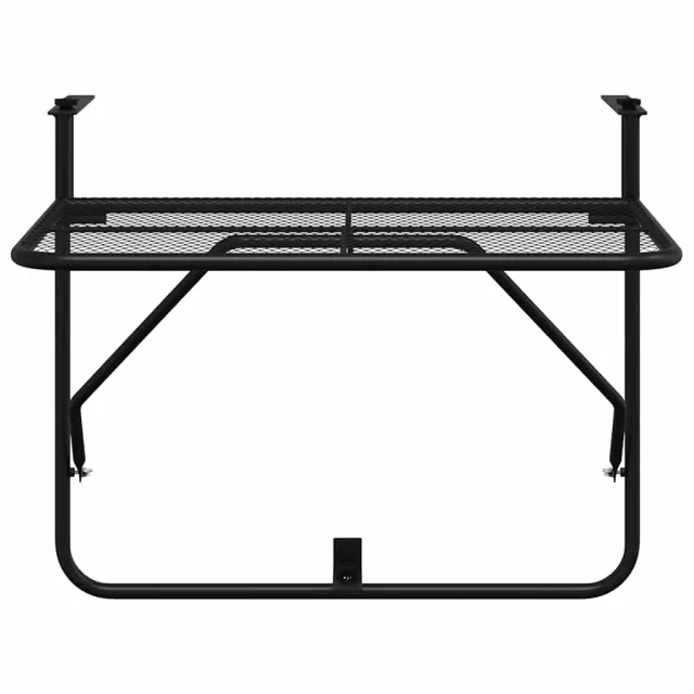 Table de balcon Noir 60x40 cm Acier