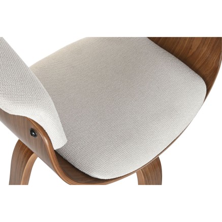 Dining Chair Home ESPRIT Brown Beige Polyester Walnut Polyurethane 61 2