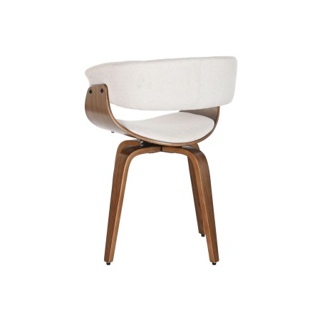 Esszimmerstuhl Home ESPRIT Braun Beige Polyester Nussbaumholz Polyuret