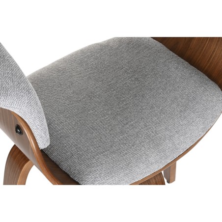 Sedia da Sala da Pranzo Home ESPRIT Marrone Grigio Poliestere Legno di