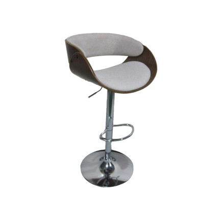 Hocker Home ESPRIT Braun Beige Silberfarben Nussbaumholz 54 x 53 x 101 2