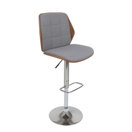 Tabouret Home ESPRIT Marron Gris Argenté Noyer 50 x 52 x 121 cm 2