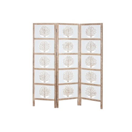 Paravent Home ESPRIT Blanc Naturel Bois de manguier Bois MDF 153 X 2,3