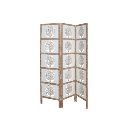 Paravento Home ESPRIT Bianco Naturale Legno di mango Legno MDF 153 X 2 2