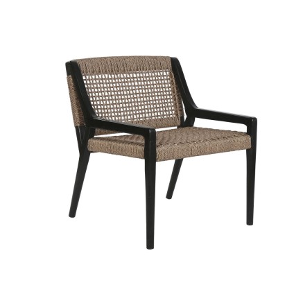 Poltrona Home ESPRIT Nero Teca Fibra sintetica 65 X 62 X 72 CM