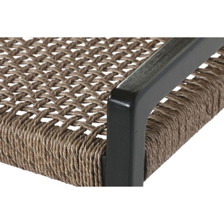 Poltrona Home ESPRIT Nero Teca Fibra sintetica 65 X 62 X 72 CM 2