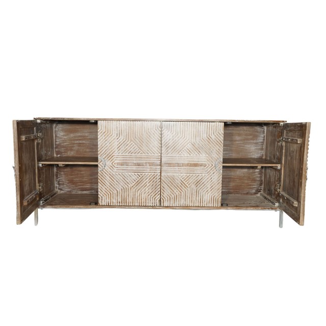 Anrichte Home ESPRIT Weiß Mango-Holz 180 x 40 x 80 cm