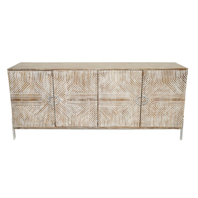 Buffet Home ESPRIT Blanc Bois de manguier 180 x 40 x 80 cm