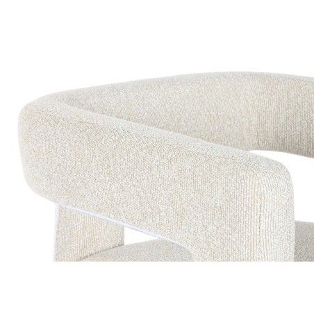 Armchair Home ESPRIT White Polyester Wood 67 X 61,5 X 67,5 CM