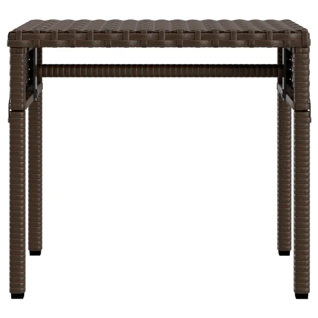 Chaises longues lot de 2 et auvents et table marron poly rotin