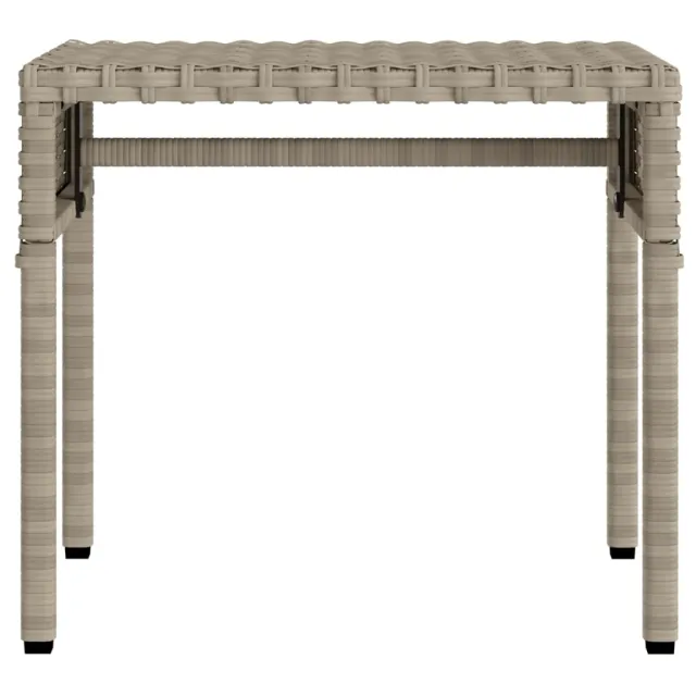 Chaises longues lot de 2 avec auvents et table gris clair rotin