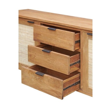 Credenza Home ESPRIT Rattan teak 180 x 50 x 85 cm