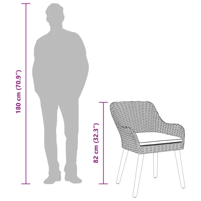 Ensemble de salle à manger pour jardin 5 pcs Gris clair