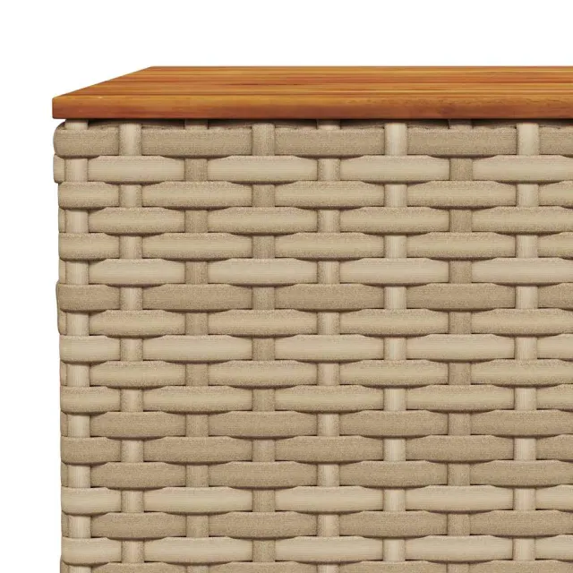 Salon de jardin avec coussins 7 pcs beige résine tressée
