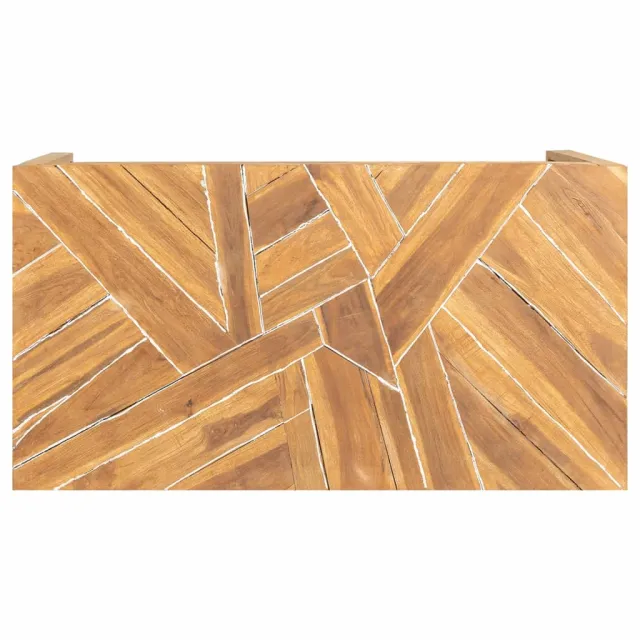 Table basse Bois de teck massif 110x35x38 cm