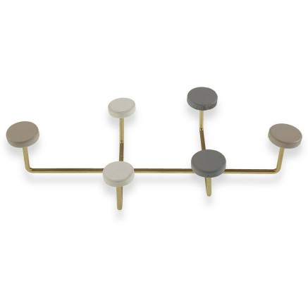Appendiabiti Versa Multicolore Metallo Resina Legno MDF 6,5 x 22 x 41 2