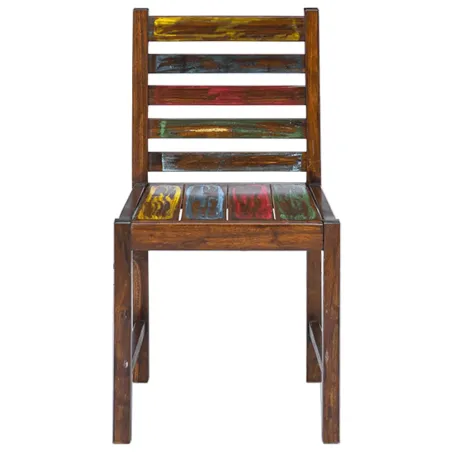 Chaises à manger lot de 2 bois de récupération solide