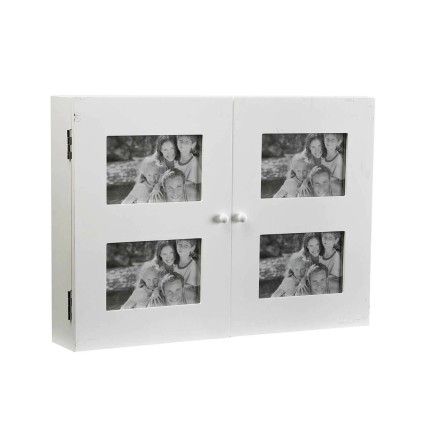 Armadietto portachiavi Versa Wte 8 x 33 x 46 cm Bianco