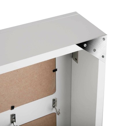 Armario de llaves Versa Wte 8 x 33 x 46 cm Blanco 2