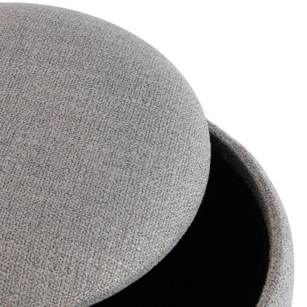 Puff Desmontable Versa Gris Bambú Madera MDF 2
