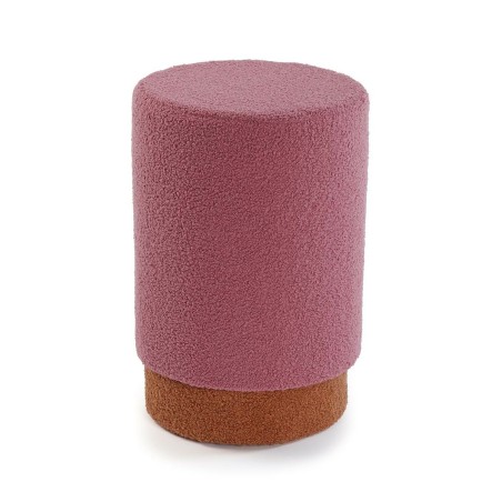 Hocker Versa Rosa Holz Textil 33 x 47 x 33 cm