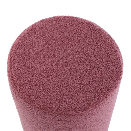 Taburete Versa Rosa Madera Textil 33 x 47 x 33 cm 2