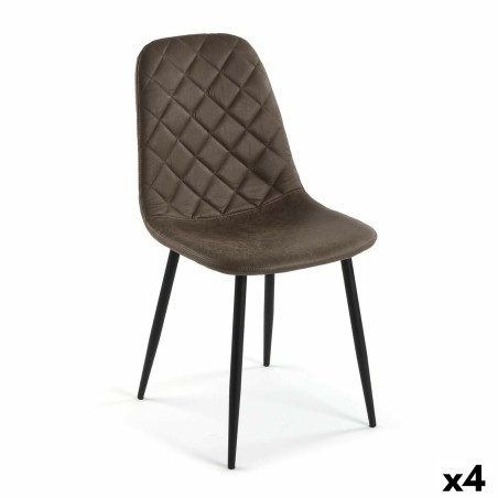 Stoel Versa Serena Donkerbruin 53 x 88 x 43,5 cm (4 Stuks)