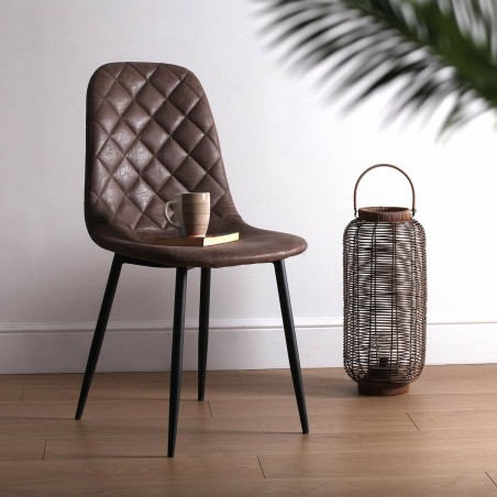 Silla Versa Serena Marrón oscuro 53 x 88 x 43,5 cm (4 Unidades)