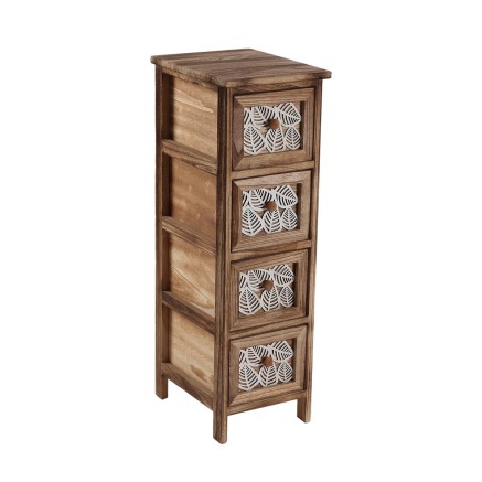Chest of drawers Versa Leaf Wood 32 x 81 x 26 cm 2